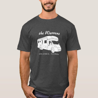 Silhouette-Grafik der Klassen-C Motorhome T-Shirt