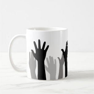 Silhouette, Handheben, Protest Kaffeetasse