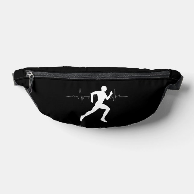 Silhouette HeartBeat Line für den Mann, der Läufer Bauchtasche (Ablage )