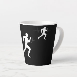 Silhouette HeartBeat Line für den Mann, der Läufer Milchtasse