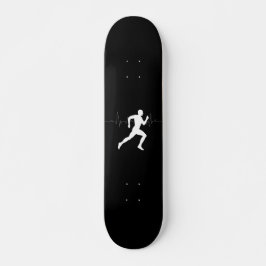 Silhouette HeartBeat Line für den Mann, der Läufer Skateboard