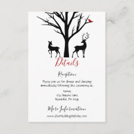 Silhouette Hirsch Winter Liebe Hochzeiten Details Begleitkarte