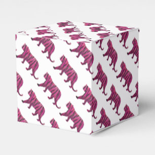 Silhouette Hot Pink und Black Tiger Geschenkschachtel