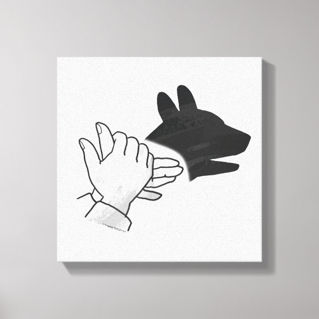 Silhouette Hund Leinwanddruck (Vorderseite)