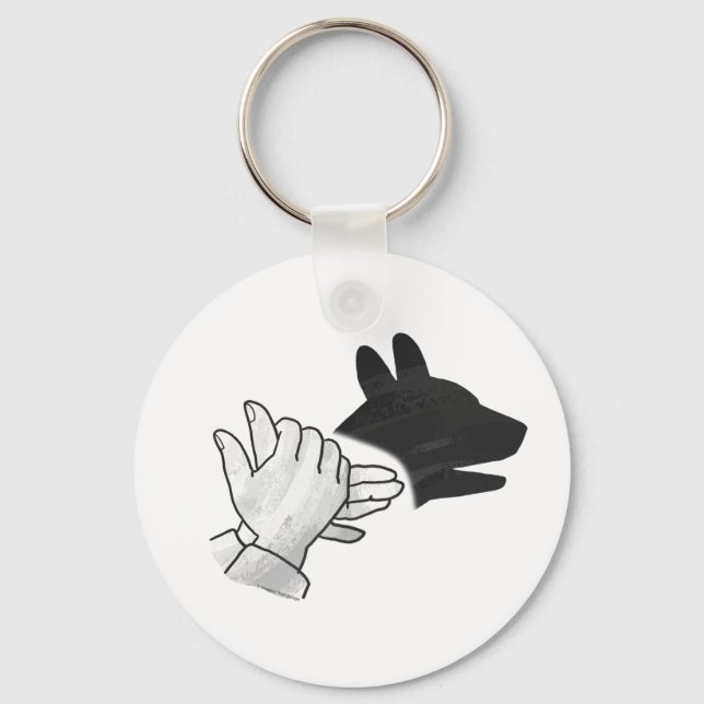 Silhouette Hund Schlüsselanhänger (Vorderseite)