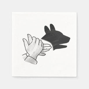 Silhouette Hund Serviette