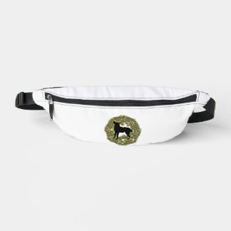 Silhouette im Schatten beim Hund im Kranz Bauchtasche