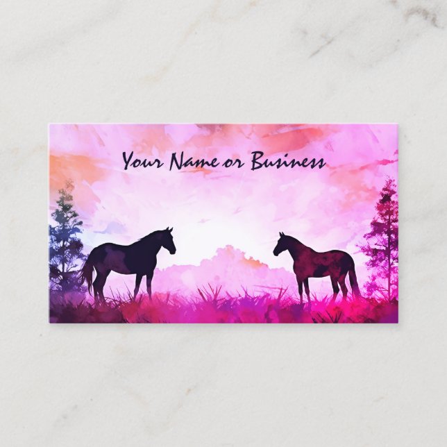 Silhouette im Wasserbereich Visitenkarte (Vorderseite)