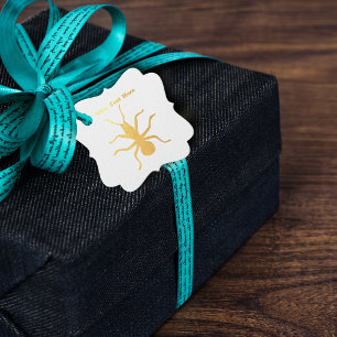 Silhouette in Gold von Big Creepy Crawly Ant Geschenkanhänger