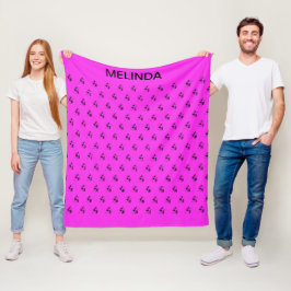 Silhouette Inspiration Tänzer Muster Lila Fleecedecke