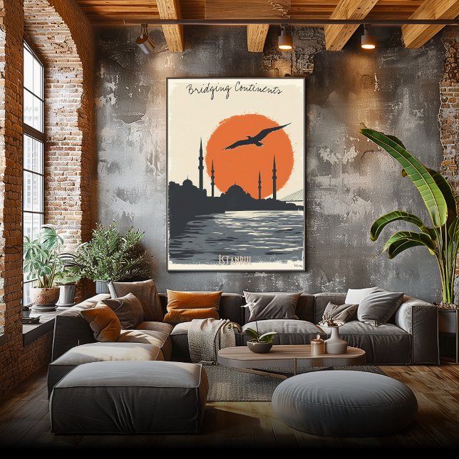 Silhouette Istanbul bei Sunset - Minimalistische S Poster (Von Creator hochgeladen)