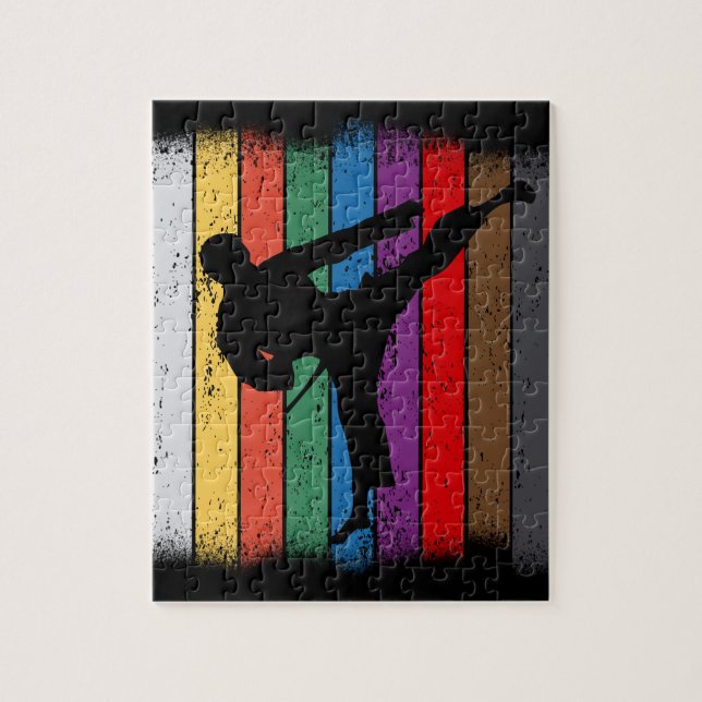 Silhouette Karate Belt Colors (Vertikal)