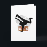 SILHOUETTE KARTE<br><div class="desc">Cooles Design,  das die Silhouette eines Mann Breakdance einschließt.</div>