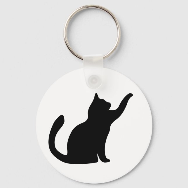 Silhouette-Katzen  Schlüsselanhänger (Vorderseite)
