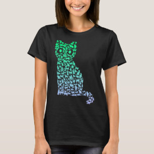 Silhouette-Katzen T-Shirt für Katzenliebhaber Jung