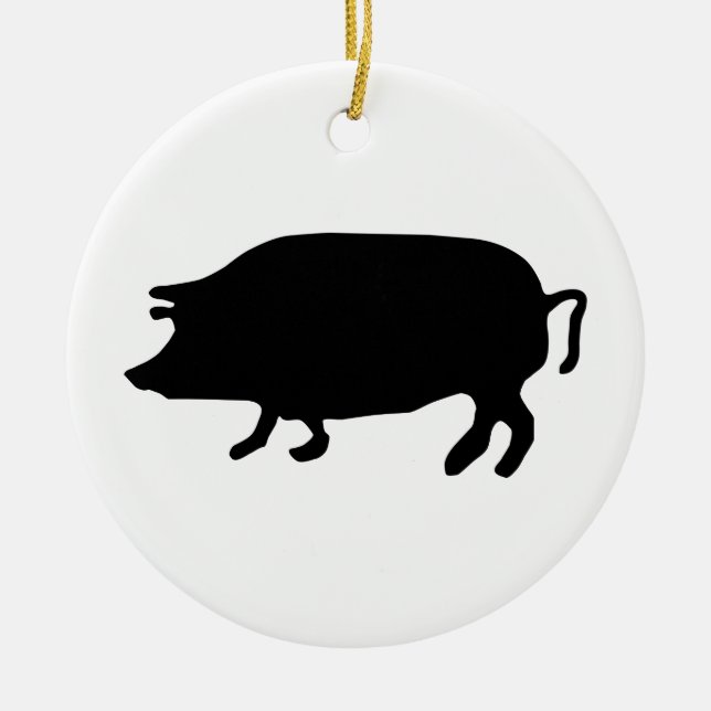 Silhouette Keramik Ornament (Vorne)