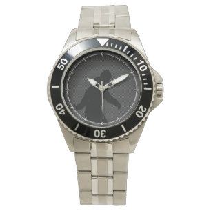 Silhouette-Kohlenstoff-Faser-Art Bigfoots schwarze Armbanduhr