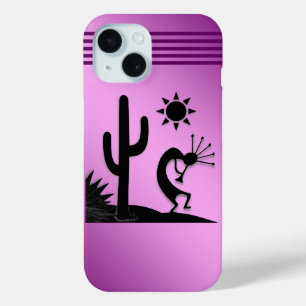 Silhouette Kokopelli auf Lila Case-Mate iPhone Hülle