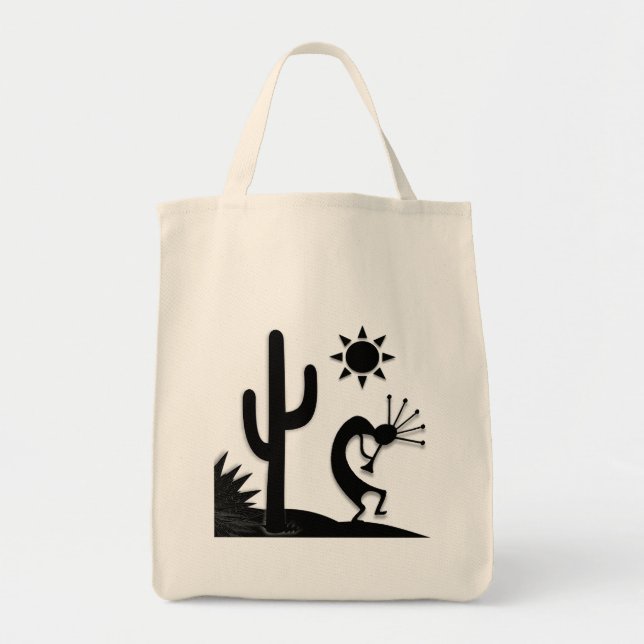 Silhouette Kokopelli Tragetasche (Vorne)