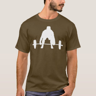Silhouette Kreuzheben Kraftsportler Fitnessstudio T-Shirt