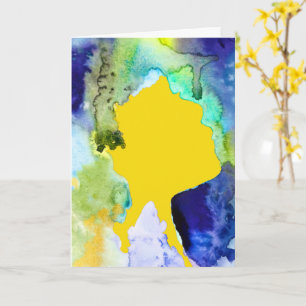 Silhouette Kunst abstrakt Aquarell Karte