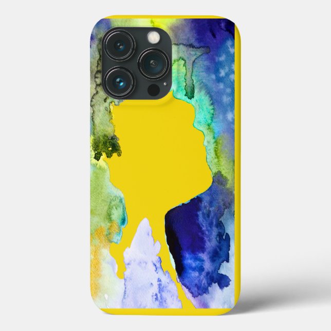 Silhouette Kunst abstrakte Aquarell Case-Mate iPhone Hülle (Rückseite)