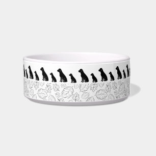 Silhouette Labrador Schwarz Muster Hund Geschenke Napf