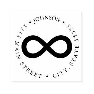 Silhouette Lemniscate Infinity Symbol Return Label Permastempel