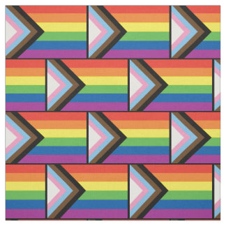 Silhouette LGBT (Progress Prilag Rainbow) Stoff