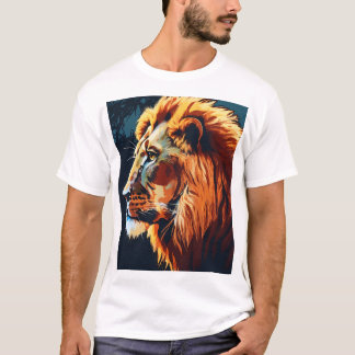 "Silhouette Lion Head T - Shirt - Bold & Powerful'