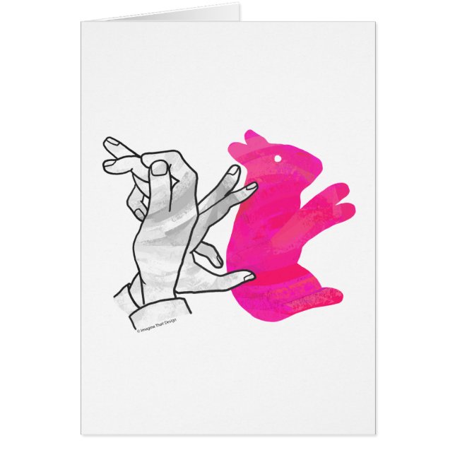 Silhouette main Rabbit rose (Devant)