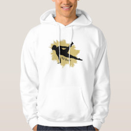 Silhouette Male Gymnast - Amerikanische Flagge Hoodie