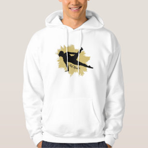 Silhouette Male Gymnast - Amerikanische Flagge Hoodie