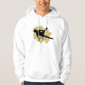 Silhouette Male Gymnast - Amerikanische Flagge Hoodie