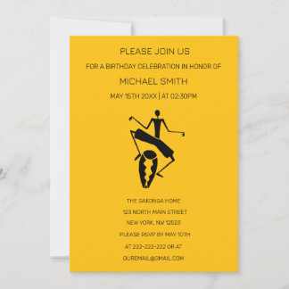 Silhouette Master Drummer Geburtstag Einladung