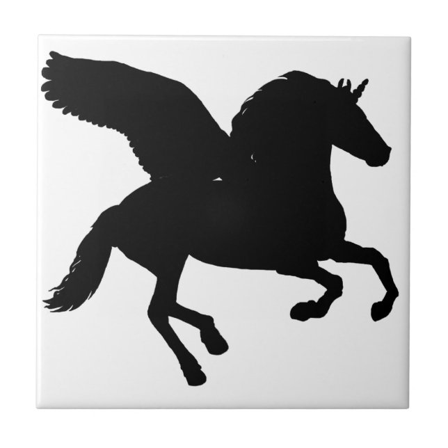 Silhouette mit Flügel Fliese (Vorderseite)