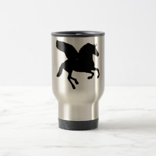 Silhouette mit Flügel Reisebecher