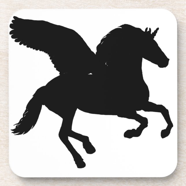 Silhouette mit Flügel Untersetzer (Vorderseite)