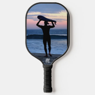 Silhouette mit Nautilus auf der gegenüberliegenden Pickleball Schläger