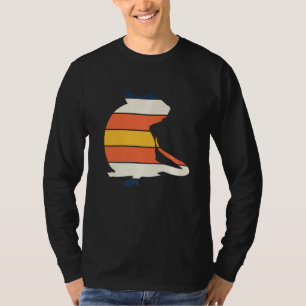 Silhouette mit Ratten Vintage Extravagante Rinder T-Shirt