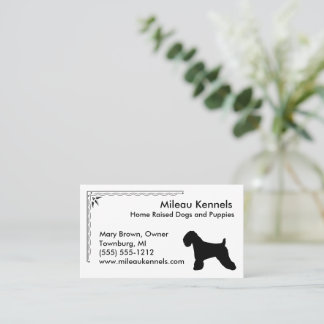 Silhouette mit weichem Wheaten Terrier Visitenkarte