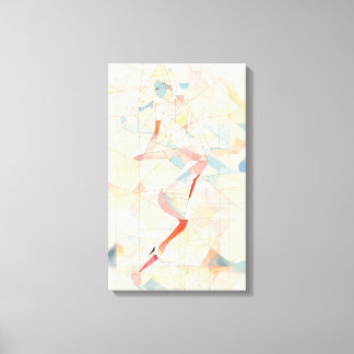 Silhouette Moderne farbenfrohe Wrapped Art Leinwan Leinwanddruck