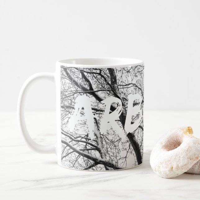 Silhouette Mono Kaffeetasse (Mit Donut)