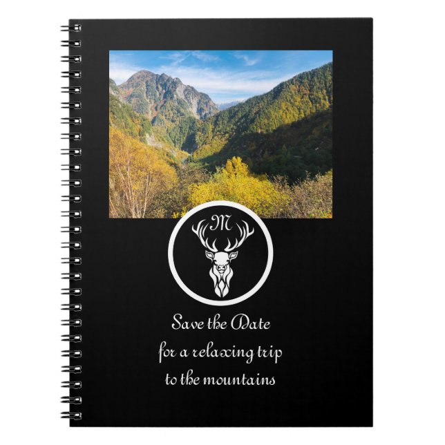 Silhouette-Monogramm-Foto für Snow White Buck Notizblock (Vorderseite)