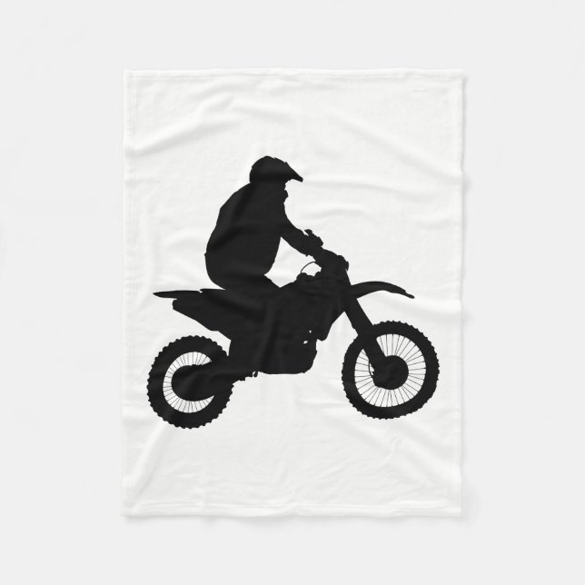 Silhouette Motocross Fleecedecke (Vorderseite)