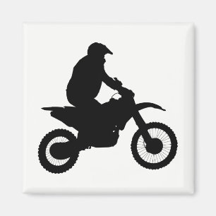 Silhouette Motocross Magnet