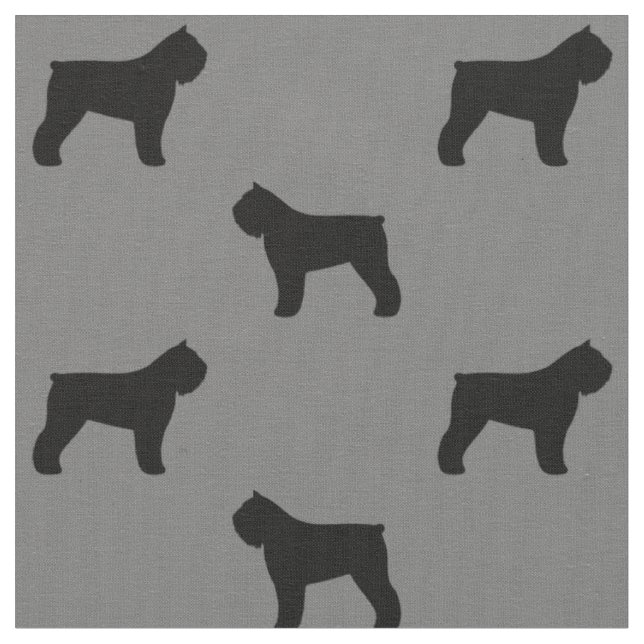 Silhouette-Muster Bouvier DES Flandres Stoff (Nahaufnahme)