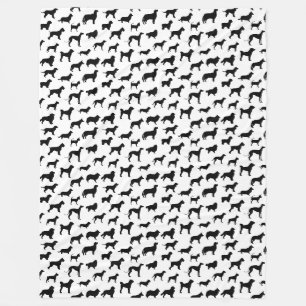 Silhouette Muster, Schwarz Fleecedecke