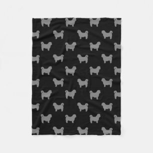 Silhouette-Muster Shih Tzu Fleecedecke