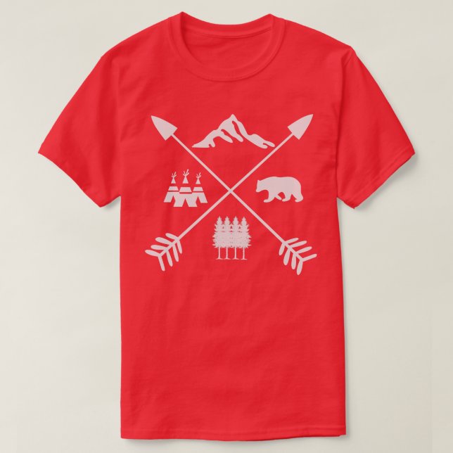 Silhouette Natur Einfache Naturgestaltung mit Stam T-Shirt (Design vorne)